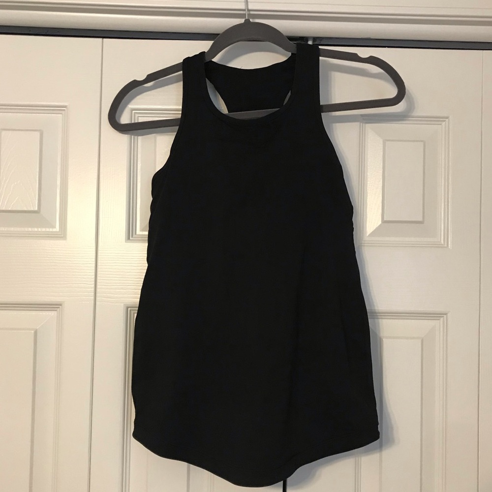 LULULEMON FINAL LAP TANK BLACK SZ 8
